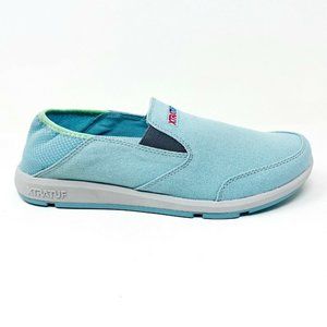 XtraTuf Yellowtail Sky Blue Slip Resistant Canvas Womens Work Shoes XWH 202